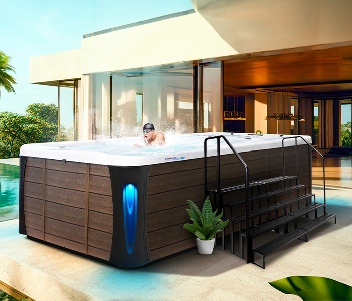 Calspas hot tub being used in a family setting - Lakewood
