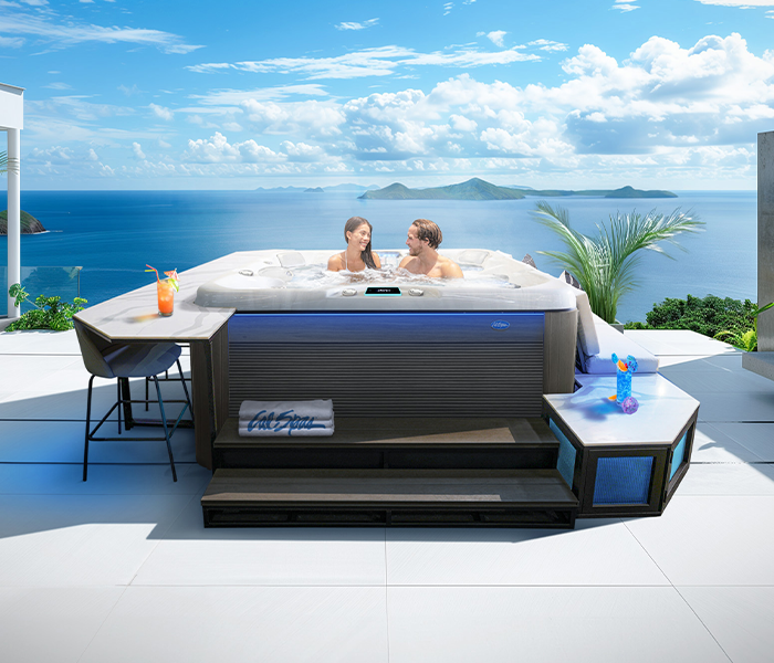 Calspas hot tub being used in a family setting - Lakewood